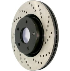 StopTech Sport 128.40063L Brake Disc - Cross-drilled and Slotted