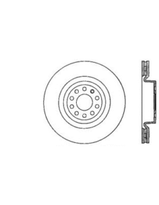 Centric Premium High Carbon 125.33098 Brake Disc - Plain Surface