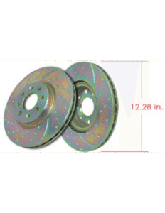 EBC GD Sport GD1386 Brake Disc - Cast Iron, Dimpled and slotted