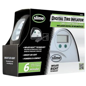 Slime 12 Volt Digital Inflator with LED Light Slime 12 Volt Digital Inflator with LED Light